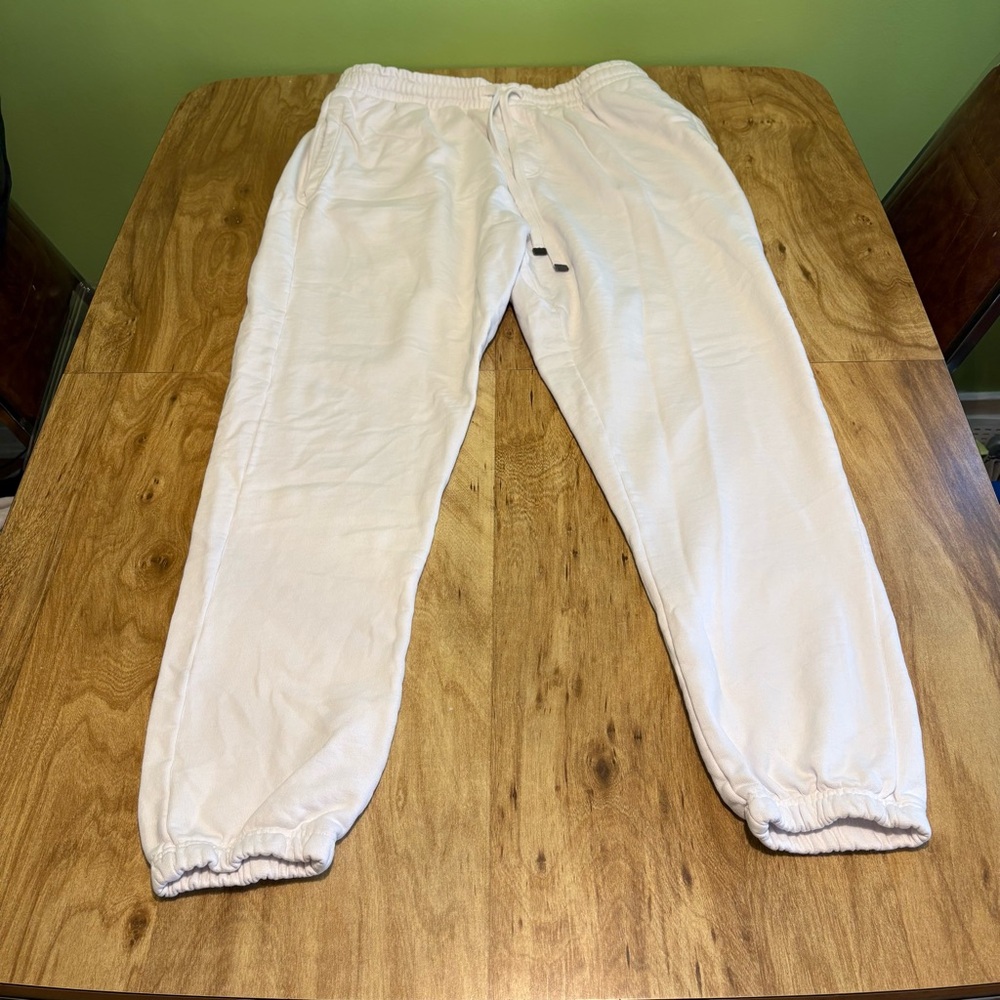 Talentless Scott Disick Heavyweight Jogger Sweatpants Bone White Womens Size 2XL